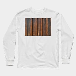 Rustic weathered barn wood background. Long Sleeve T-Shirt